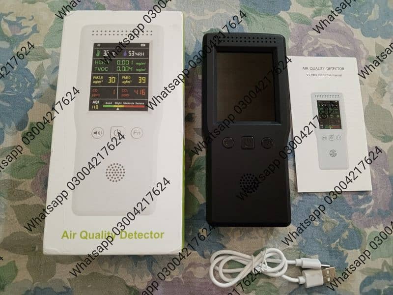 USB Rechargeable  Air Quality Monitor AQI PM 2.5 SMOG M 8