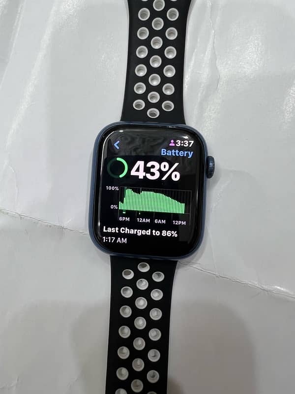 Apple watch series 7 45mm, blue clor 6