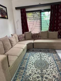 L shaped seven seater sofa