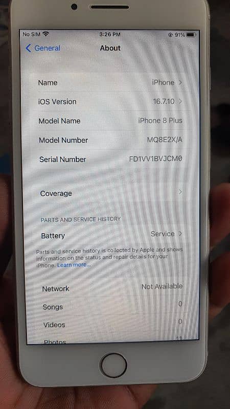 iphone 8 plus 64 gb 2 month Sim working 6