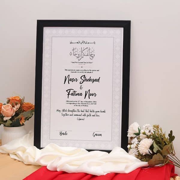 special day memorable with  beautiful Nikah Certificates just 1500 Rs 6