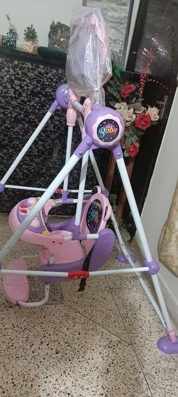 Baby swing beautiful color and 10/10 condition 2