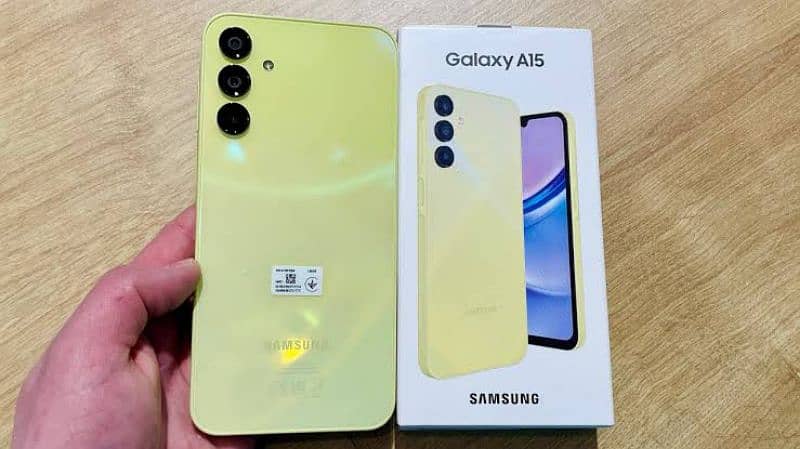 Samsung a15 with box 6 month warranty 1