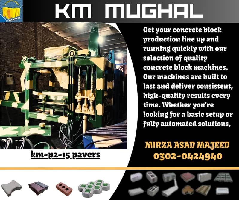 High-capacity block machines, Paver and block machines, Tufftiles. 11