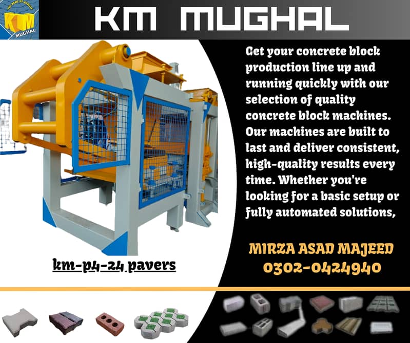 High-capacity block machines, Paver and block machines, Tufftiles. 12