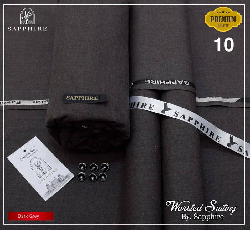 Luxury Men’s Suitings SOFT FABRIC 100 % Pure Soft WOOL 10