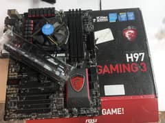 MSI h97 gaming 3 motherboard with core i7 4790k processor