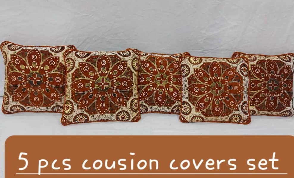 Fabric velvat 5 PCS cousion covers set 4