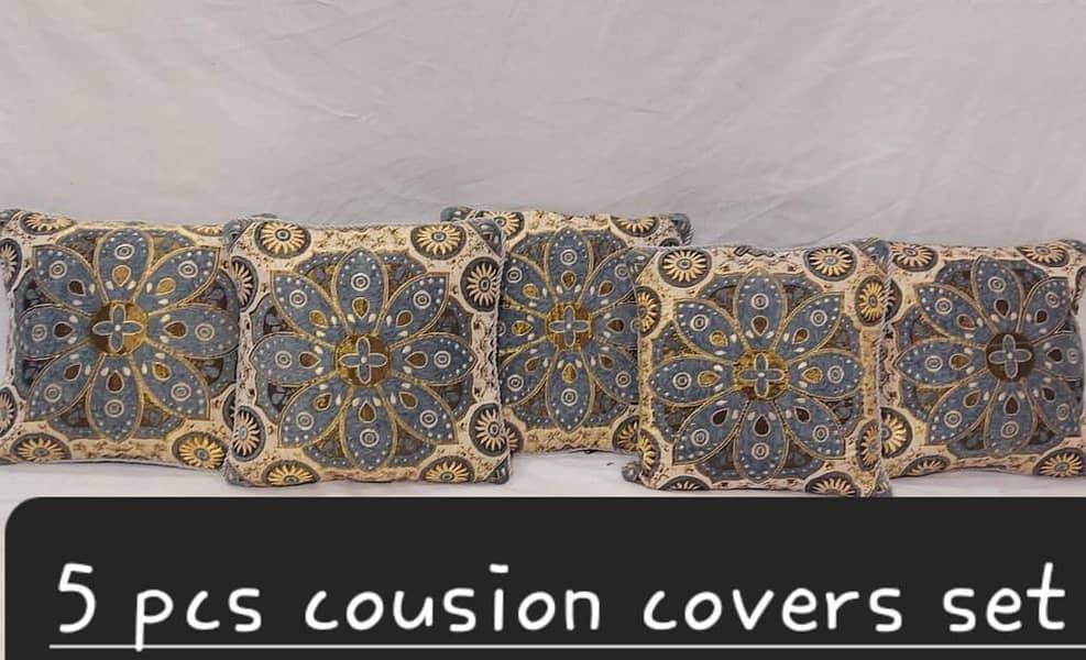 Fabric velvat 5 PCS cousion covers set 9