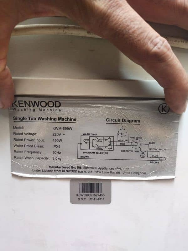 Kenwood washing machine 3