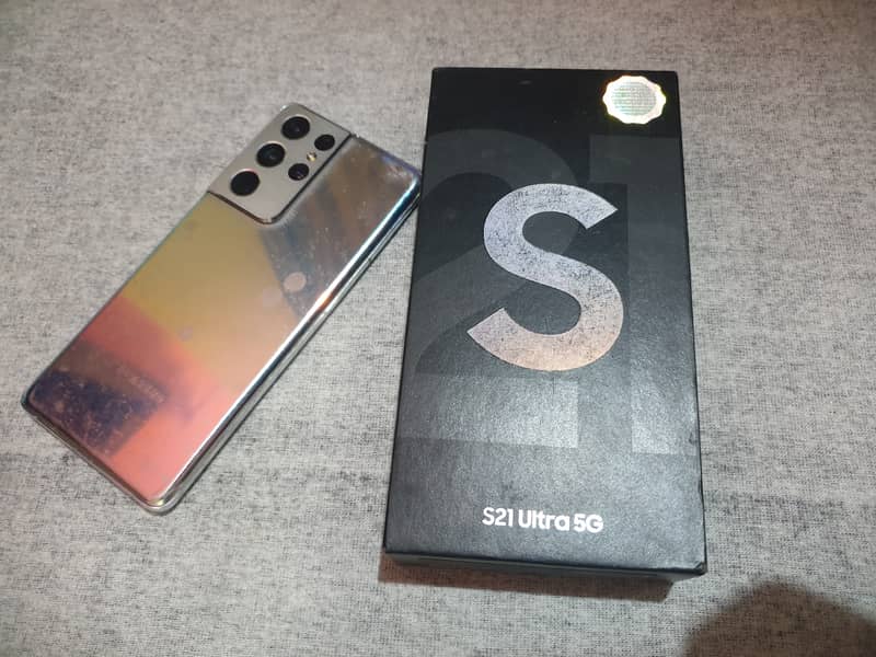 S21 Ultra 5G Official Pta Approved. Phantom Silver. Full Box. 256gb. 5