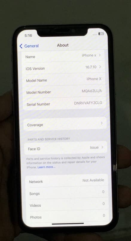 IPHONE X PTA APPROVED 64gb, 5