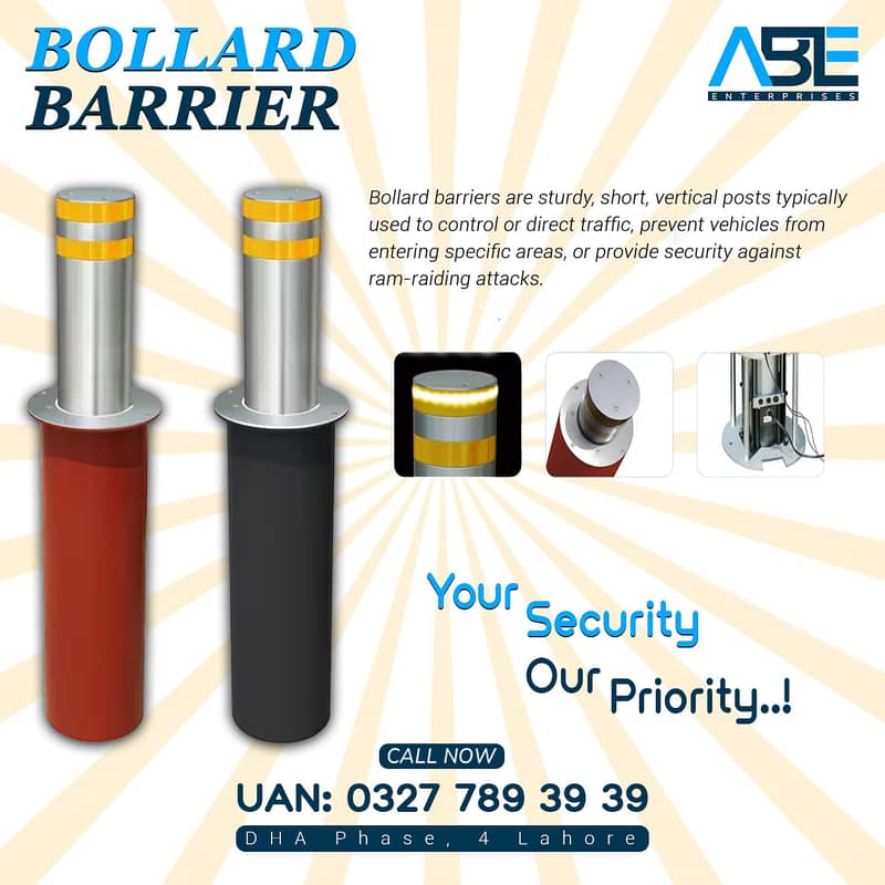 Electrical Rising Hydraulic Bollard Barriers 0