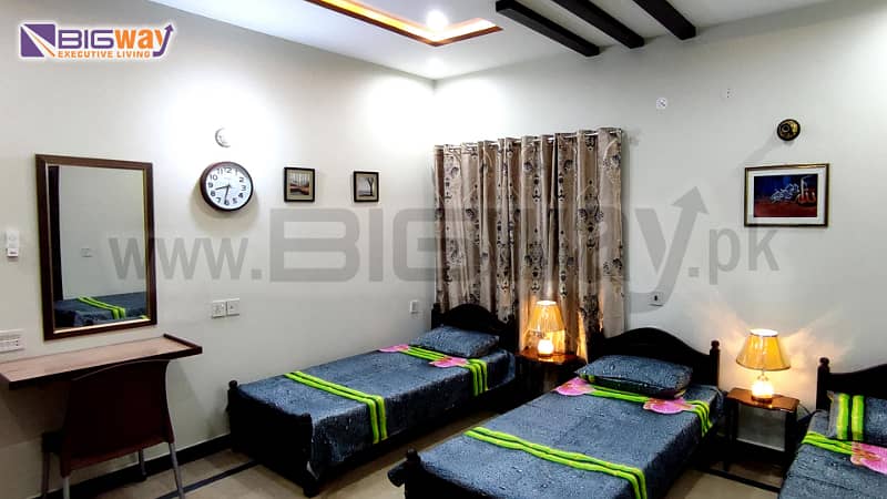 Best GIRLS HOSTEL (Bigway Executive Living) Furnished Sharing Rooms for WORKING Women, UMT, Bahria University, KIPS, JOBIAN Girls 6