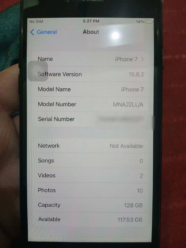 iPhone 7 PTA Approved 128/GB 8