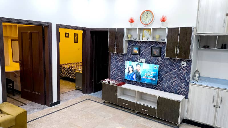 Independent Fully Furnished Portion / Room with TV Lounge for Small Family, WORKING Couple or Male / Female Executives seeking Fully furnished accommodation on daily, weekly, monthly 12