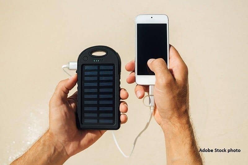 Solar Power bank 10,000mAh, Black 2