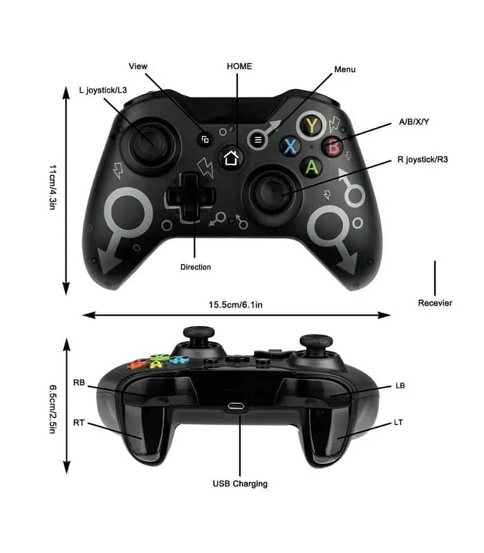 N-1 Wireless Controller For PC, Xbox one, Series X & S, PS3 2