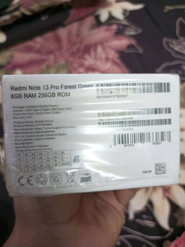 Redmi note 13 pro 8/256 just box open contact 03161142266 12