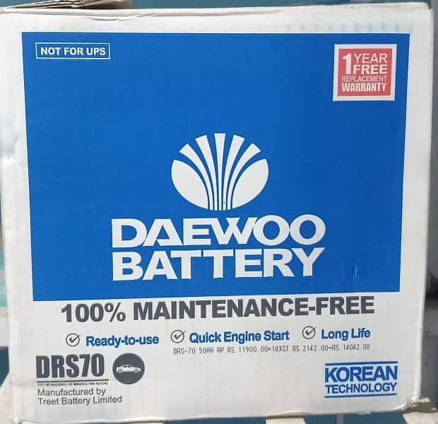 Daewoo DLS & DLR 70 12v[50AH] 0