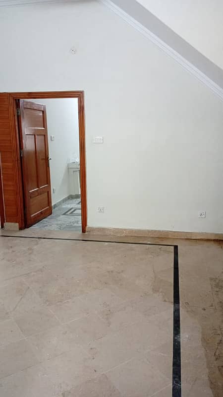 Beautiful ground portion available for rent in F-11 Islamabad at big street, 2 bedrooms with bathrooms, drawing, dining, TVL, car porch, All miters separate and water separate, near to park, near to markaz. 7