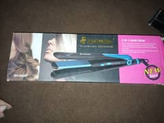 Hair straightener+ crimper 2in1