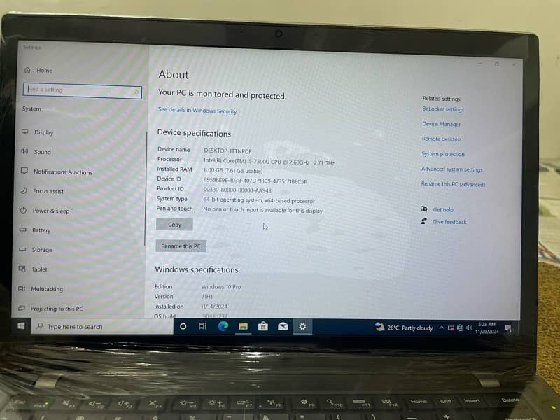 Lenovo T470S Think Pad 0