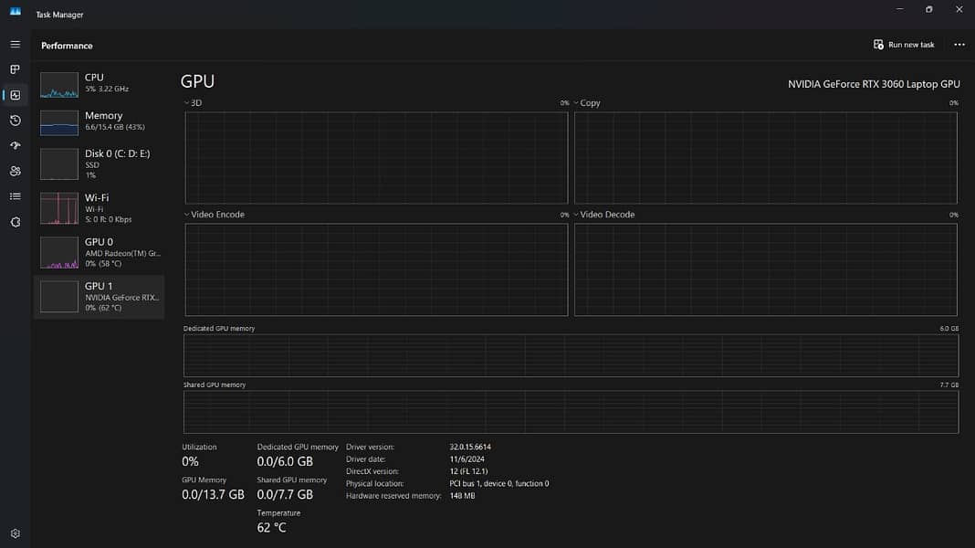 DELL G15 5515 - AMD Ryzen 7, RTX 3060, 165Hz, 16GB RAM, 512GB SSD 10