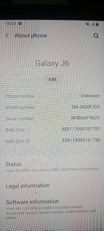 Samsung Galaxy J6 0