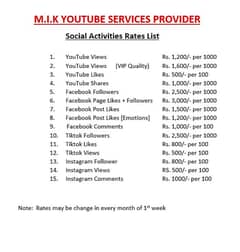 YOUTUBE SERVICES PROVIDER