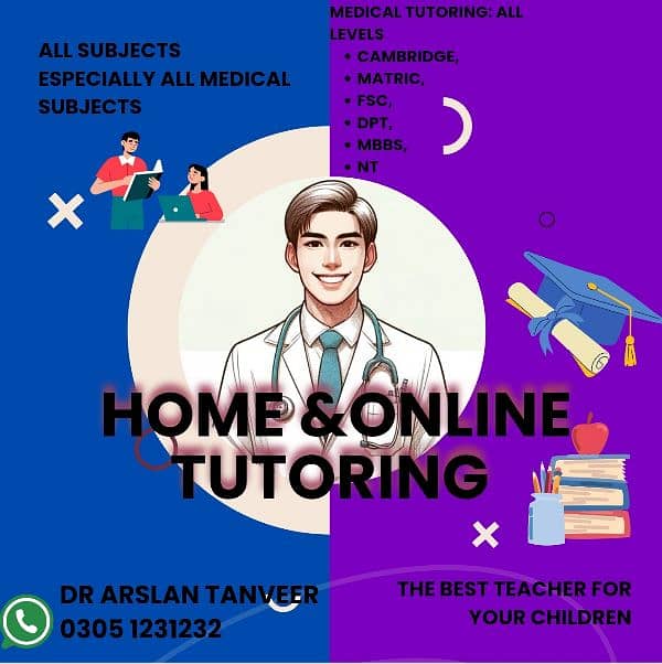 Expert Medical Home Tutor & Online Tutor: (DPT,MBBS,NT,FSc,O-A level) 0