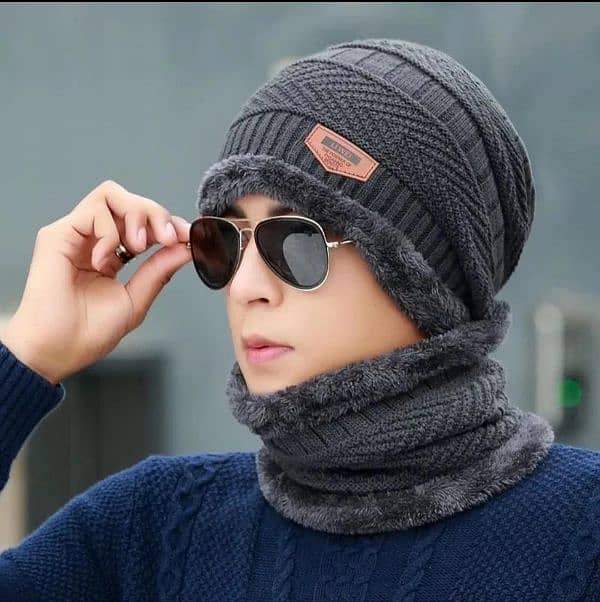 Wool Cap with Neck Warmer 0