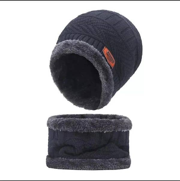 Wool Cap with Neck Warmer 3