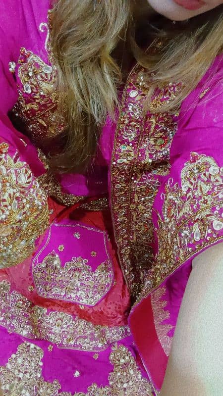 beautiful pink and red colour lehnga 0