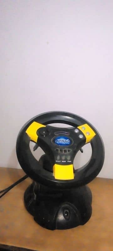 outrace gaming steering wheel with pedals 0