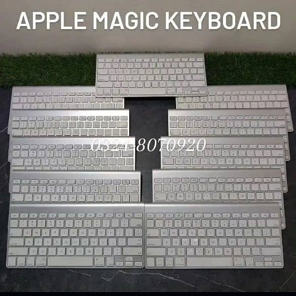 Apple Magic Keyboard Bluetooth Wireless Small Slim Mini 1 2 3 , White 7