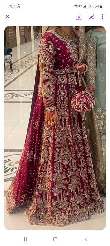 bridal lehnga/ bridal dress/ wedding outfit/ barat dress 0