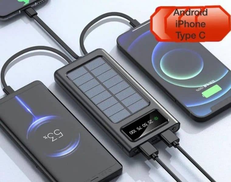 Solar Power 10000mAH Power Bank 5