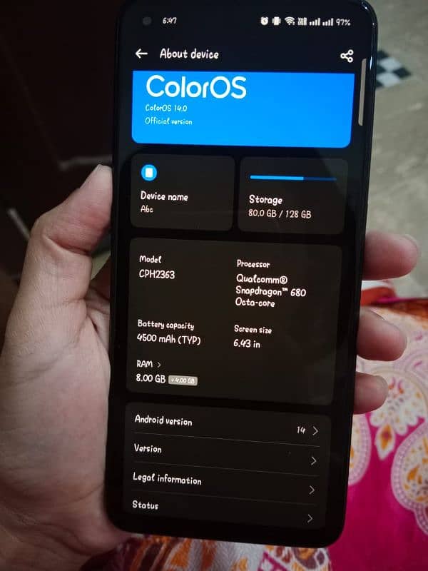 oppo F21 pro new condition. . contact numbr 0.3.3. 3. 4.8. 7.6. 2.3. 1 3