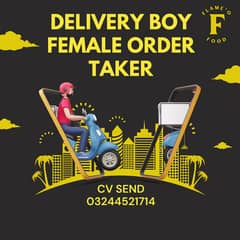 Female Order Taker + Dilvery Boy