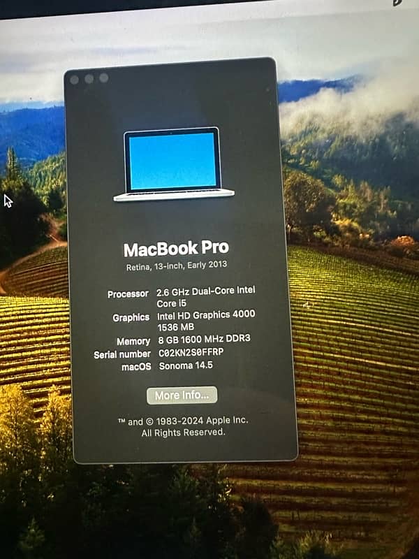 Macbook pro 2013 13 inch 6