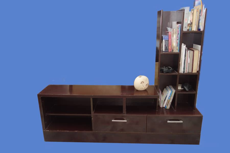 TV Stand / Book Shelf / Solid Slide in Drawers - Decorate Items 0