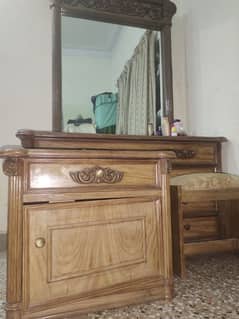 Dressing table with mirror,stool and a side table