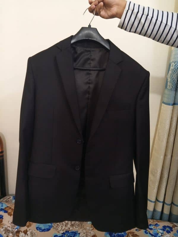 3 piece black formal suit for mens 1