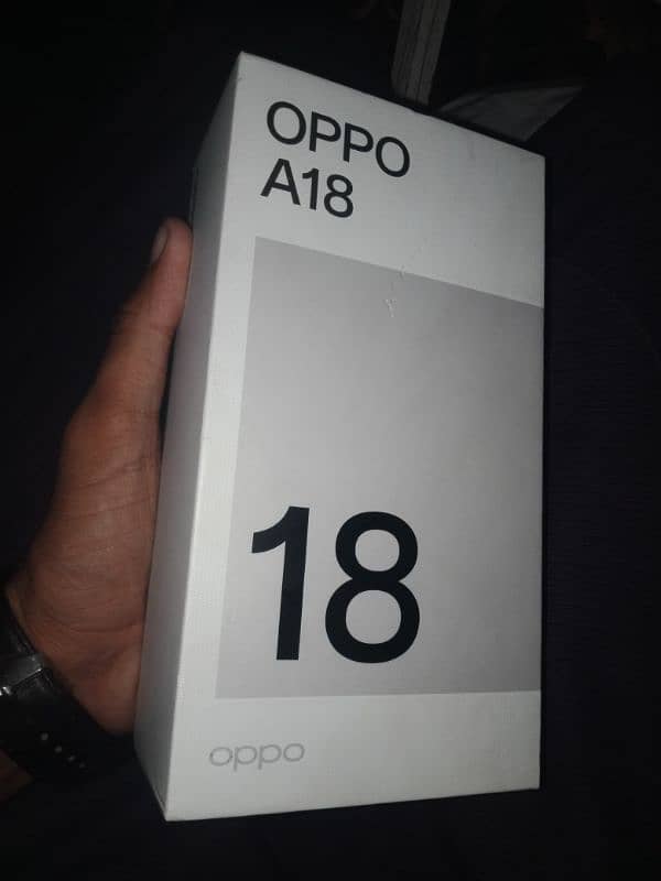 oppo A18 new mobile 4/128 ha box be or charge  ha 10 month warranty 11