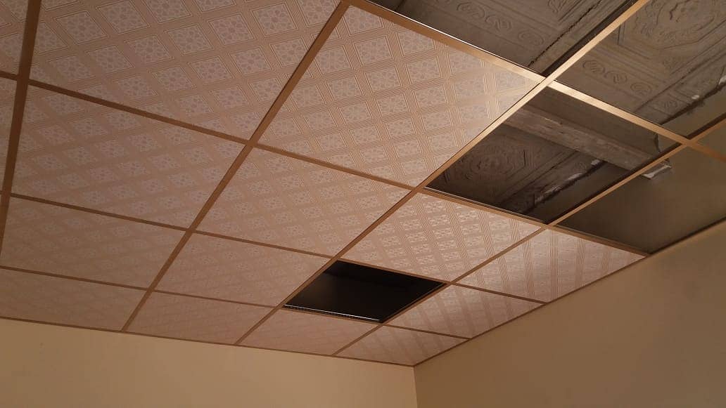 false Ceiling 2by2 Roof Ceiling Gypsum Ceiling Plastir paris ceiling 5