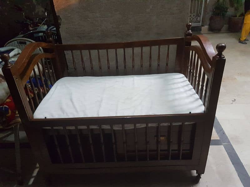 Wodden Baby Cot With Baby Boy Set & With New Matters 3