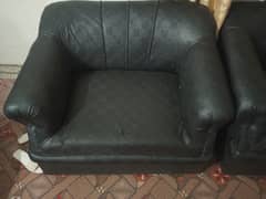 Full leather sofa set