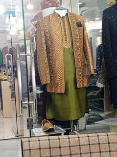 Mehndi Suit+ Coat+ Khusey Cheap price