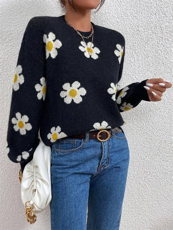 imported women's knitted sweater 1